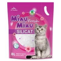 Nisip Pisici MIAU MIAU Fresh Silicat 8L